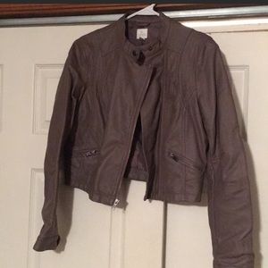 Taupe Lauren Conrad xs faux Leather Jacket